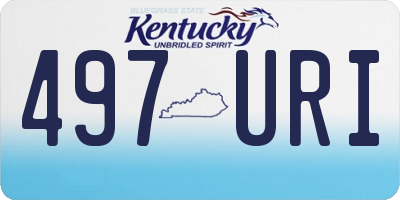 KY license plate 497URI