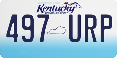 KY license plate 497URP