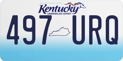 KY license plate 497URQ