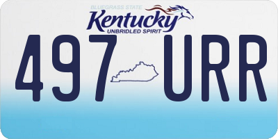 KY license plate 497URR
