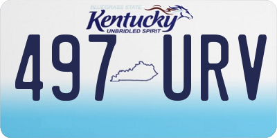 KY license plate 497URV
