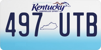 KY license plate 497UTB