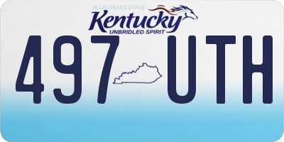KY license plate 497UTH