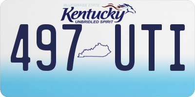 KY license plate 497UTI
