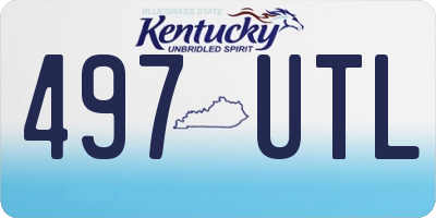 KY license plate 497UTL