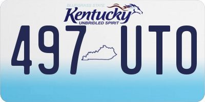 KY license plate 497UTO