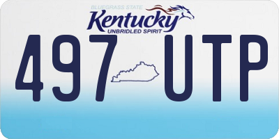 KY license plate 497UTP