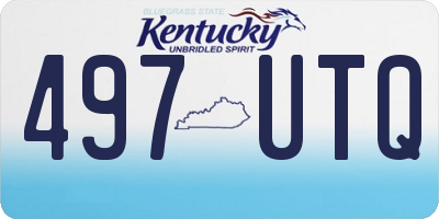 KY license plate 497UTQ