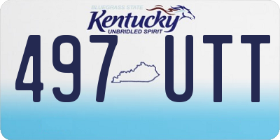 KY license plate 497UTT