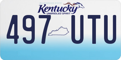 KY license plate 497UTU