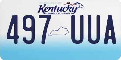 KY license plate 497UUA