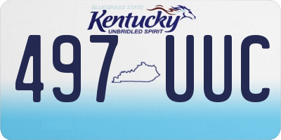 KY license plate 497UUC