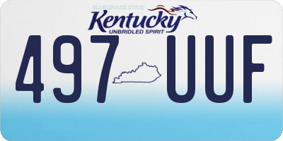 KY license plate 497UUF