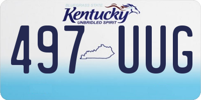 KY license plate 497UUG