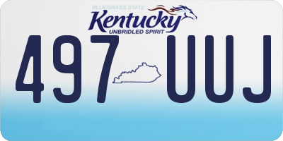 KY license plate 497UUJ