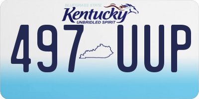 KY license plate 497UUP