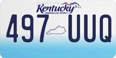 KY license plate 497UUQ