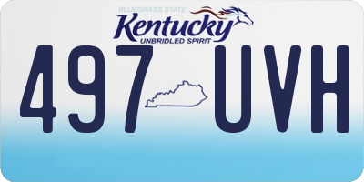 KY license plate 497UVH