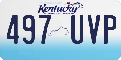 KY license plate 497UVP