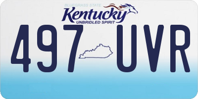 KY license plate 497UVR
