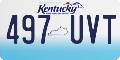 KY license plate 497UVT