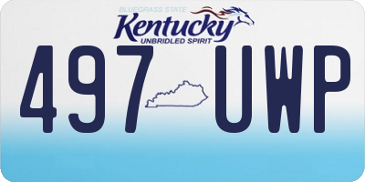 KY license plate 497UWP