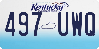 KY license plate 497UWQ