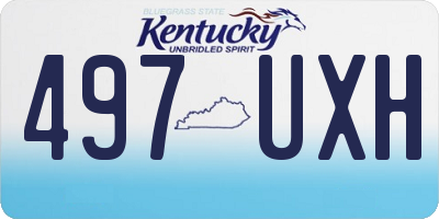 KY license plate 497UXH