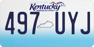 KY license plate 497UYJ