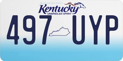 KY license plate 497UYP
