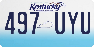 KY license plate 497UYU