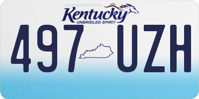 KY license plate 497UZH