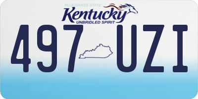 KY license plate 497UZI