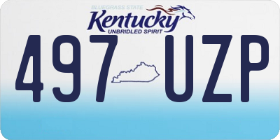 KY license plate 497UZP