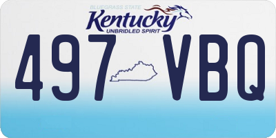KY license plate 497VBQ