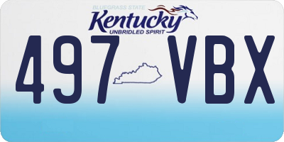 KY license plate 497VBX