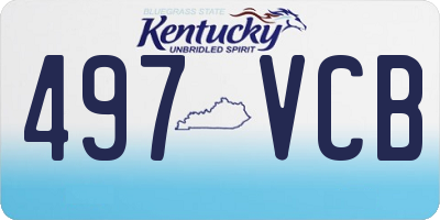 KY license plate 497VCB