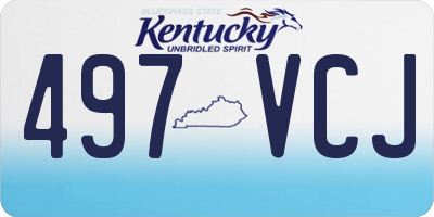 KY license plate 497VCJ