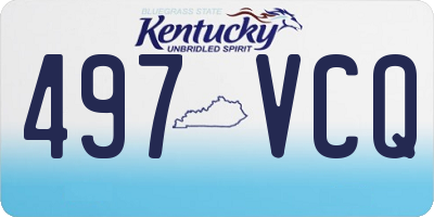 KY license plate 497VCQ