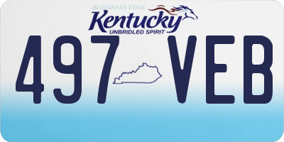 KY license plate 497VEB