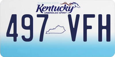KY license plate 497VFH