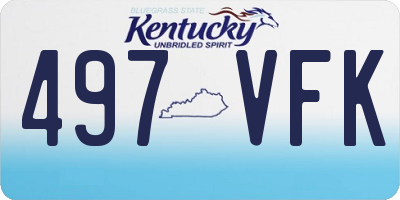 KY license plate 497VFK