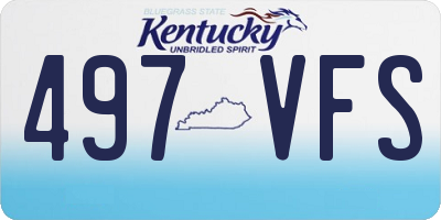 KY license plate 497VFS