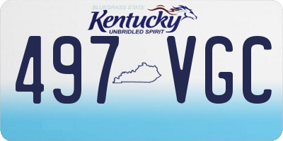KY license plate 497VGC