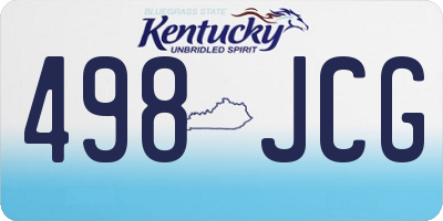 KY license plate 498JCG