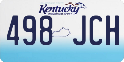 KY license plate 498JCH