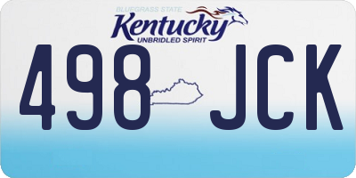 KY license plate 498JCK