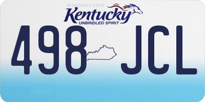 KY license plate 498JCL