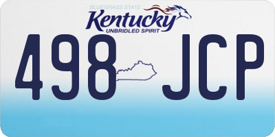 KY license plate 498JCP