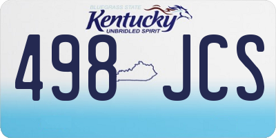 KY license plate 498JCS